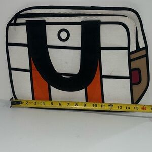 Stylish Orange and Black Laptop Bag